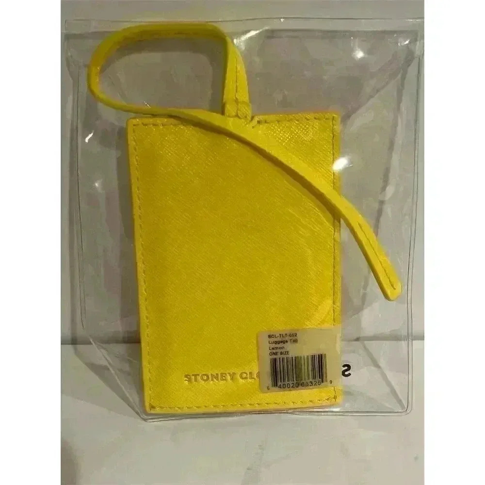 Stoney Clover Lane Lemon Yellow Luggage Tag - Picture 2 of 3